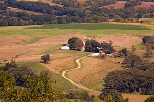 Farmhouse and outbuildings in the country