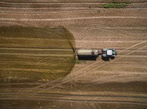 spreading manure